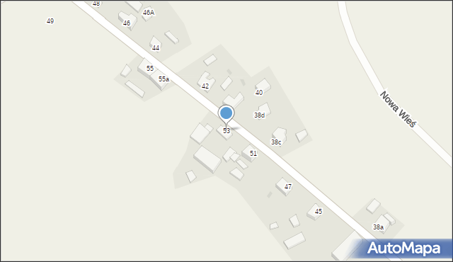 Nowa Wieś, Nowa Wieś, 53, mapa Nowa Wieś