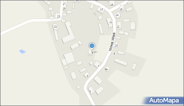 Nowa Wieś, Nowa Wieś, 9, mapa Nowa Wieś