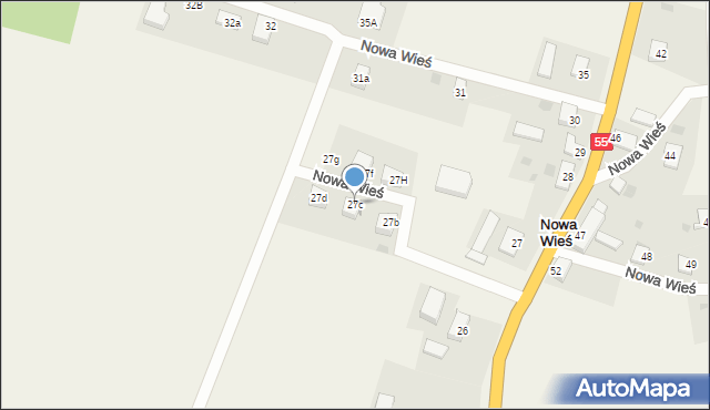 Nowa Wieś, Nowa Wieś, 27c, mapa Nowa Wieś