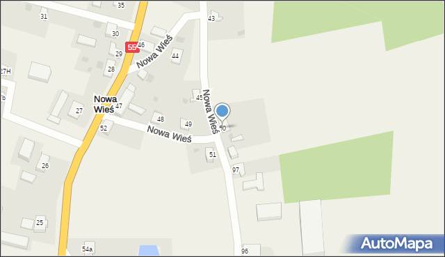 Nowa Wieś, Nowa Wieś, 50, mapa Nowa Wieś