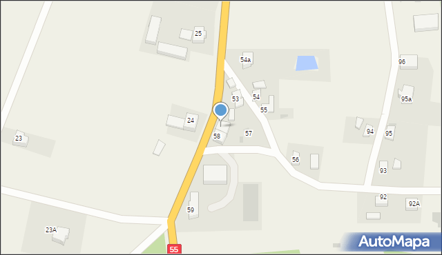 Nowa Wieś, Nowa Wieś, 58a, mapa Nowa Wieś