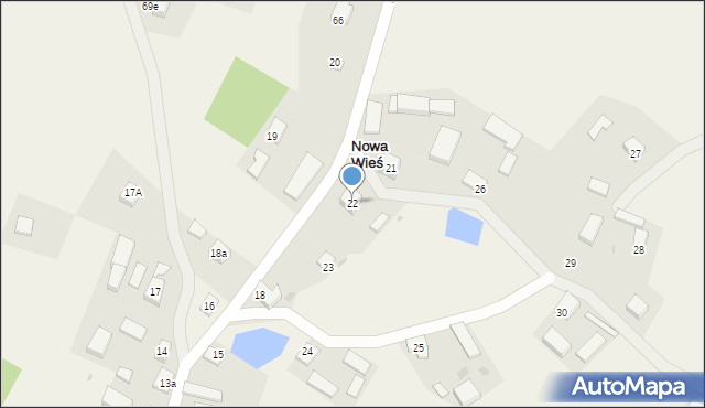 Nowa Wieś, Nowa Wieś, 22, mapa Nowa Wieś