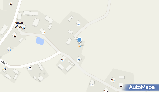 Nowa Wieś, Nowa Wieś, 28, mapa Nowa Wieś