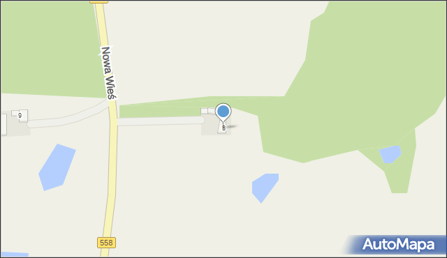 Nowa Wieś, Nowa Wieś, 8, mapa Nowa Wieś