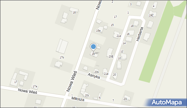 Nowa Wieś, Nowa Wieś, 19, mapa Nowa Wieś