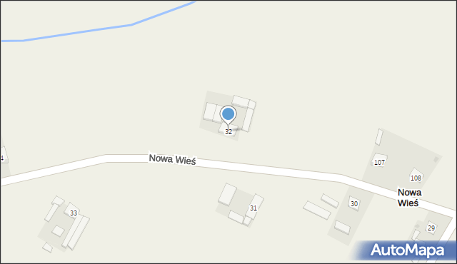 Nowa Wieś, Nowa Wieś, 32, mapa Nowa Wieś