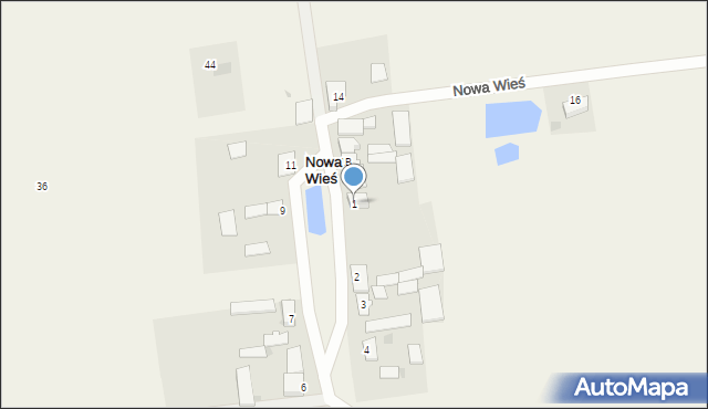Nowa Wieś, Nowa Wieś, 1, mapa Nowa Wieś