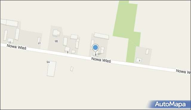 Nowa Wieś, Nowa Wieś, 8, mapa Nowa Wieś