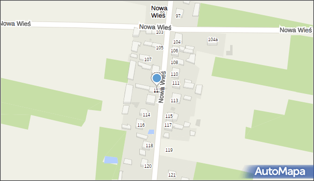 Nowa Wieś, Nowa Wieś, 112, mapa Nowa Wieś