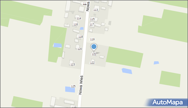 Nowa Wieś, Nowa Wieś, 121, mapa Nowa Wieś