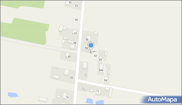 Nowa Wieś, Nowa Wieś, 61, mapa Nowa Wieś
