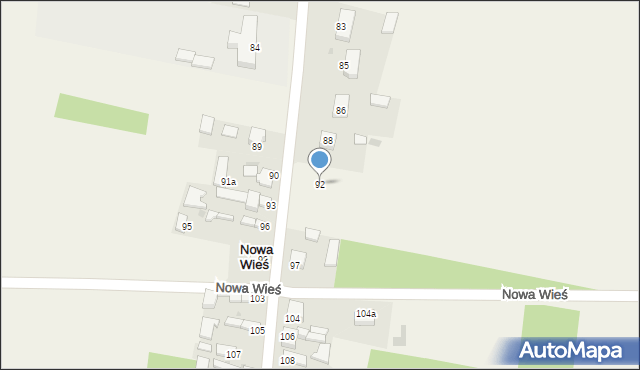 Nowa Wieś, Nowa Wieś, 92, mapa Nowa Wieś
