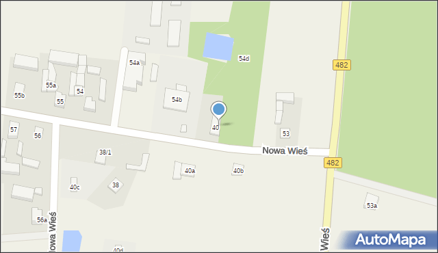 Nowa Wieś, Nowa Wieś, 40/1, mapa Nowa Wieś