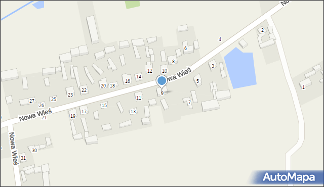 Nowa Wieś, Nowa Wieś, 9, mapa Nowa Wieś
