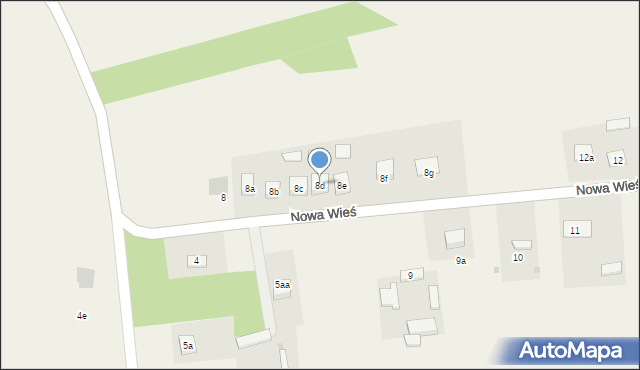 Nowa Wieś, Nowa Wieś, 8d, mapa Nowa Wieś