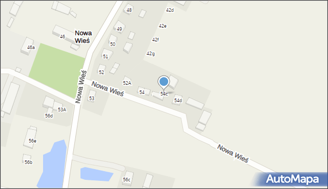 Nowa Wieś, Nowa Wieś, 54c, mapa Nowa Wieś