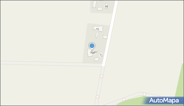 Nowa Wieś, Nowa Wieś, 70A, mapa Nowa Wieś