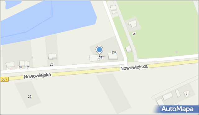 Nowa Wieś Ełcka, Nowowiejska, 15B, mapa Nowa Wieś Ełcka