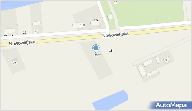 Nowa Wieś Ełcka, Nowowiejska, 20, mapa Nowa Wieś Ełcka