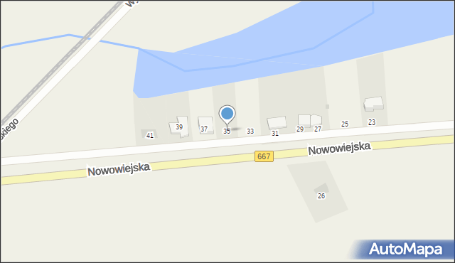 Nowa Wieś Ełcka, Nowowiejska, 35, mapa Nowa Wieś Ełcka