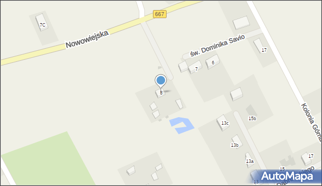 Nowa Wieś Ełcka, Nowowiejska, 8, mapa Nowa Wieś Ełcka