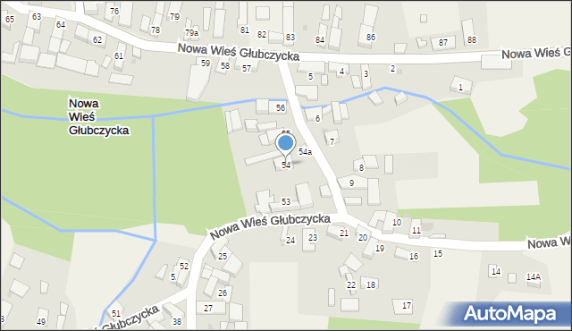 Nowa Wieś Głubczycka, Nowa Wieś Głubczycka, 54, mapa Nowa Wieś Głubczycka
