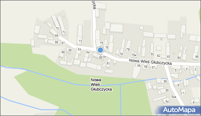 Nowa Wieś Głubczycka, Nowa Wieś Głubczycka, 62, mapa Nowa Wieś Głubczycka
