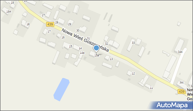 Nowa Wieś Goszczańska, Nowa Wieś Goszczańska, 13a, mapa Nowa Wieś Goszczańska