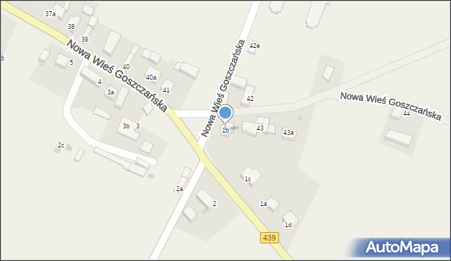 Nowa Wieś Goszczańska, Nowa Wieś Goszczańska, 1b, mapa Nowa Wieś Goszczańska