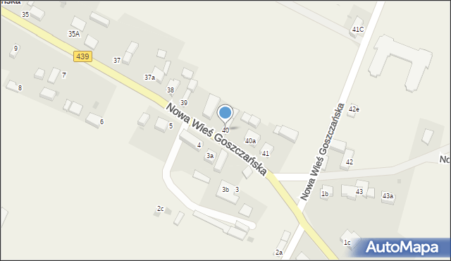 Nowa Wieś Goszczańska, Nowa Wieś Goszczańska, 40, mapa Nowa Wieś Goszczańska
