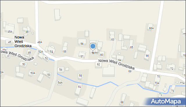 Nowa Wieś Grodziska, Nowa Wieś Grodziska, 58, mapa Nowa Wieś Grodziska