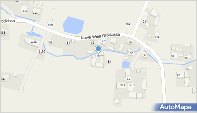 Nowa Wieś Grodziska, Nowa Wieś Grodziska, 86, mapa Nowa Wieś Grodziska