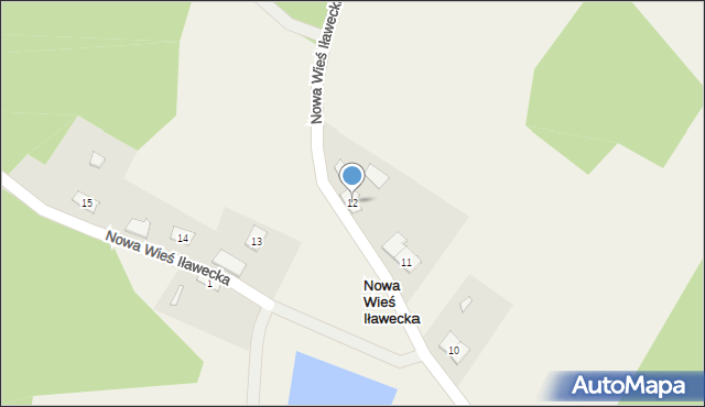 Nowa Wieś Iławecka, Nowa Wieś Iławecka, 12, mapa Nowa Wieś Iławecka