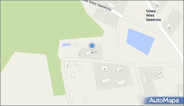 Nowa Wieś Iławecka, Nowa Wieś Iławecka, 16, mapa Nowa Wieś Iławecka