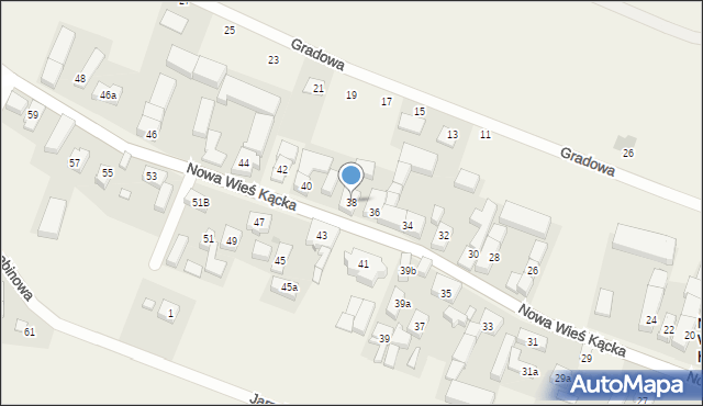 Nowa Wieś Kącka, Nowa Wieś Kącka, 38, mapa Nowa Wieś Kącka