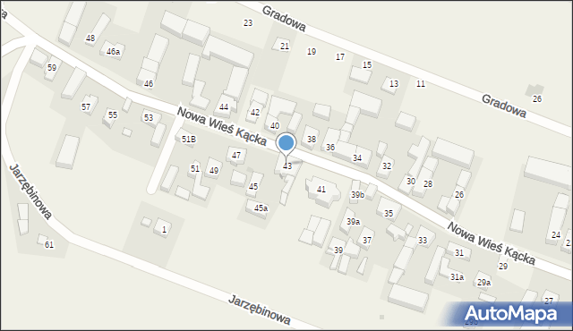 Nowa Wieś Kącka, Nowa Wieś Kącka, 43, mapa Nowa Wieś Kącka