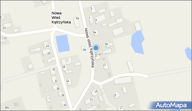 Nowa Wieś Kętrzyńska, Nowa Wieś Kętrzyńska, 11, mapa Nowa Wieś Kętrzyńska