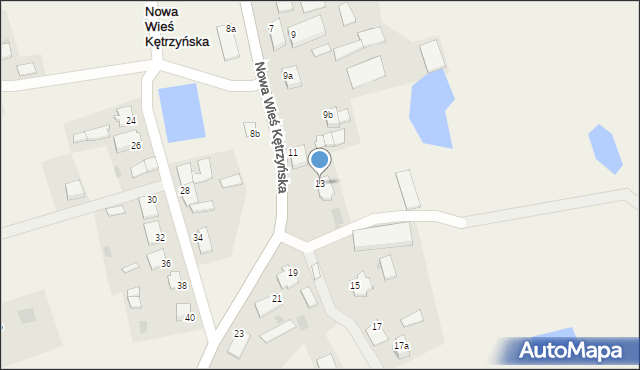 Nowa Wieś Kętrzyńska, Nowa Wieś Kętrzyńska, 13, mapa Nowa Wieś Kętrzyńska