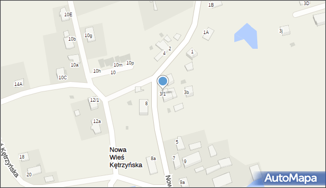 Nowa Wieś Kętrzyńska, Nowa Wieś Kętrzyńska, 3/1, mapa Nowa Wieś Kętrzyńska