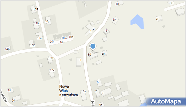Nowa Wieś Kętrzyńska, Nowa Wieś Kętrzyńska, 3/2, mapa Nowa Wieś Kętrzyńska