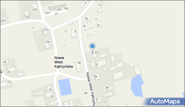 Nowa Wieś Kętrzyńska, Nowa Wieś Kętrzyńska, 5, mapa Nowa Wieś Kętrzyńska