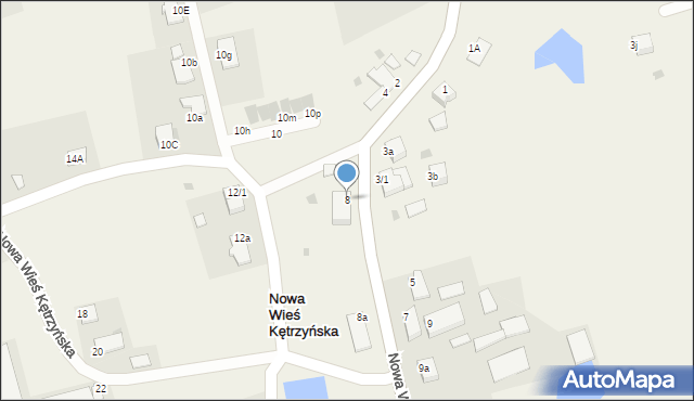 Nowa Wieś Kętrzyńska, Nowa Wieś Kętrzyńska, 8, mapa Nowa Wieś Kętrzyńska