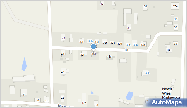 Nowa Wieś Królewska, Nowa Wieś Królewska, 32J, mapa Nowa Wieś Królewska