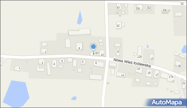 Nowa Wieś Królewska, Nowa Wieś Królewska, 8, mapa Nowa Wieś Królewska