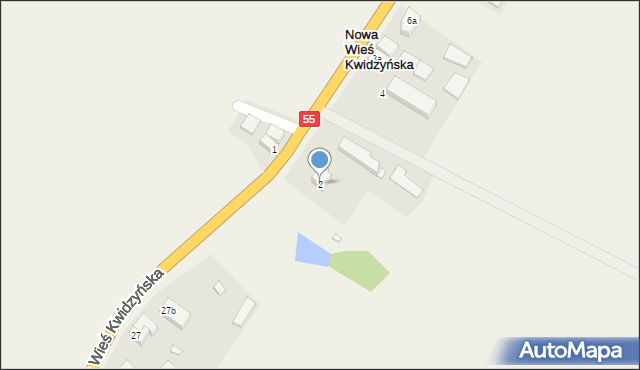 Nowa Wieś Kwidzyńska, Nowa Wieś Kwidzyńska, 2, mapa Nowa Wieś Kwidzyńska