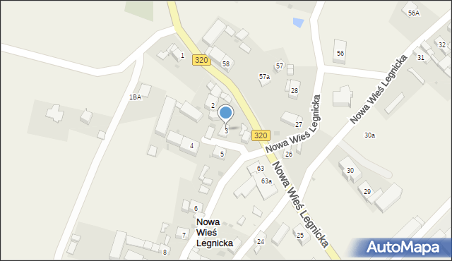 Nowa Wieś Legnicka, Nowa Wieś Legnicka, 3, mapa Nowa Wieś Legnicka