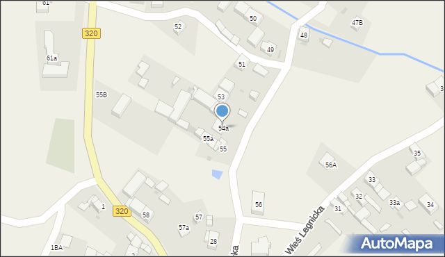 Nowa Wieś Legnicka, Nowa Wieś Legnicka, 54a, mapa Nowa Wieś Legnicka