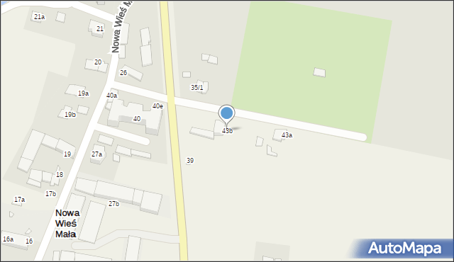 Nowa Wieś Mała, Nowa Wieś Mała, 43b, mapa Nowa Wieś Mała