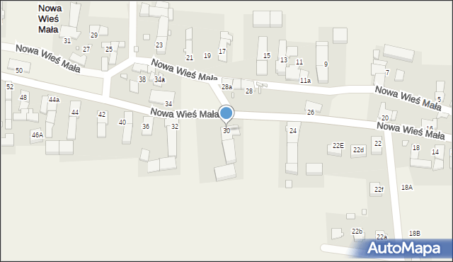 Nowa Wieś Mała, Nowa Wieś Mała, 30, mapa Nowa Wieś Mała