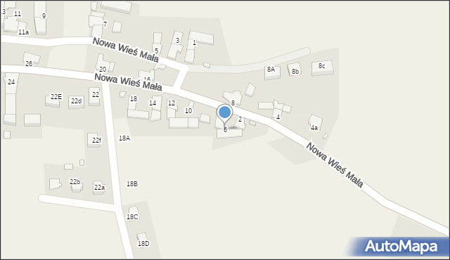 Nowa Wieś Mała, Nowa Wieś Mała, 6, mapa Nowa Wieś Mała